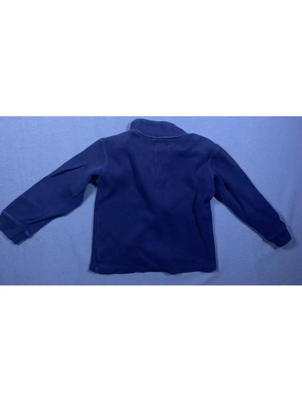Polo Ralph Lauren Baby Sweater Blue 1/4 Zip Pullover Long Sleeve Ribbed Sz 6